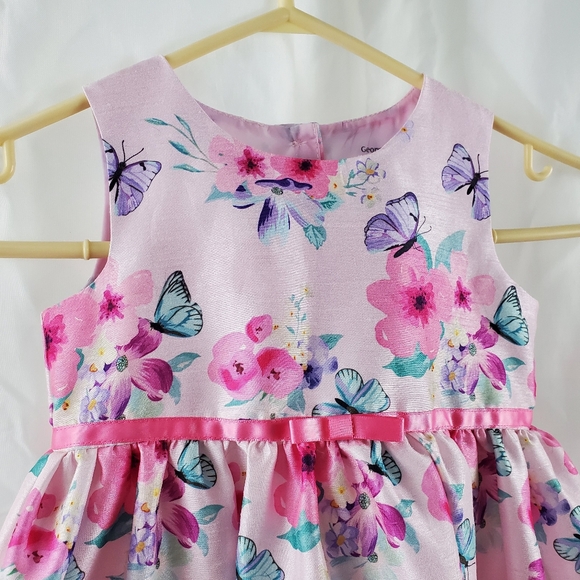 George Printed Dress, Pink Floral, 12-18 months - Picture 2 of 8